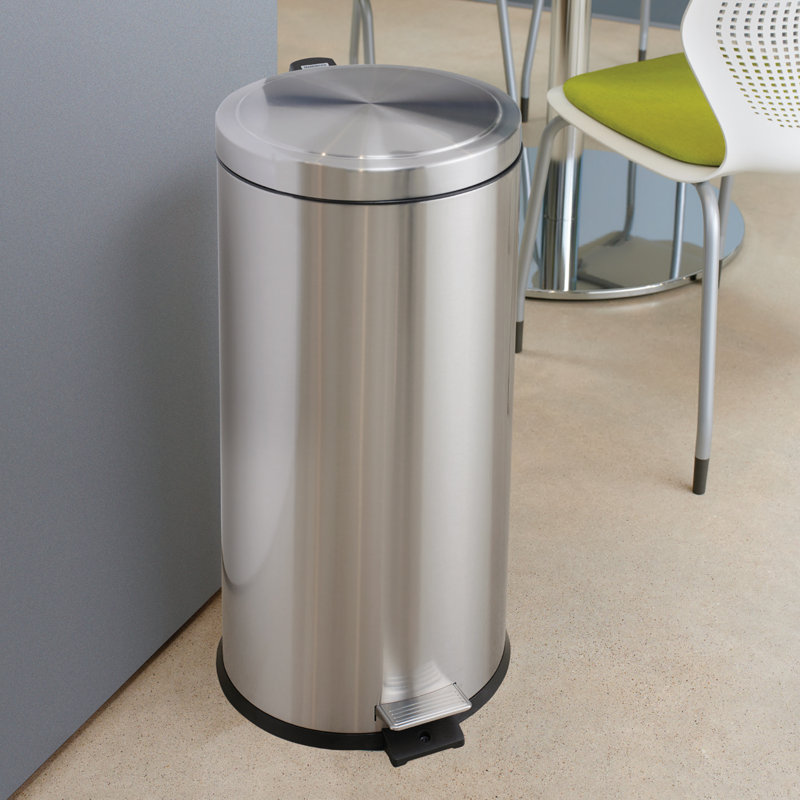 Tramontina Stainless Steel 8 Gallon Trash Can Wayfair